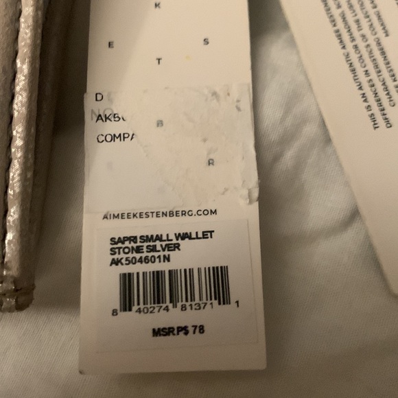 Brand new Aimee Kestenberg tri-fold wallet stone - Picture 11 of 11